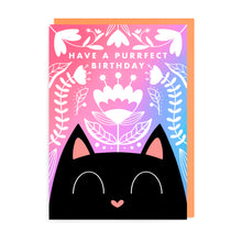 Load image into Gallery viewer, Moon and Stars Love Card | Lucky Black Cat