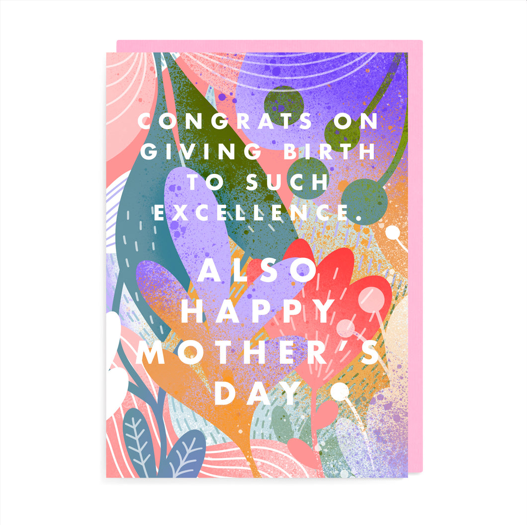 Floral Mother’s Day Excellence Card