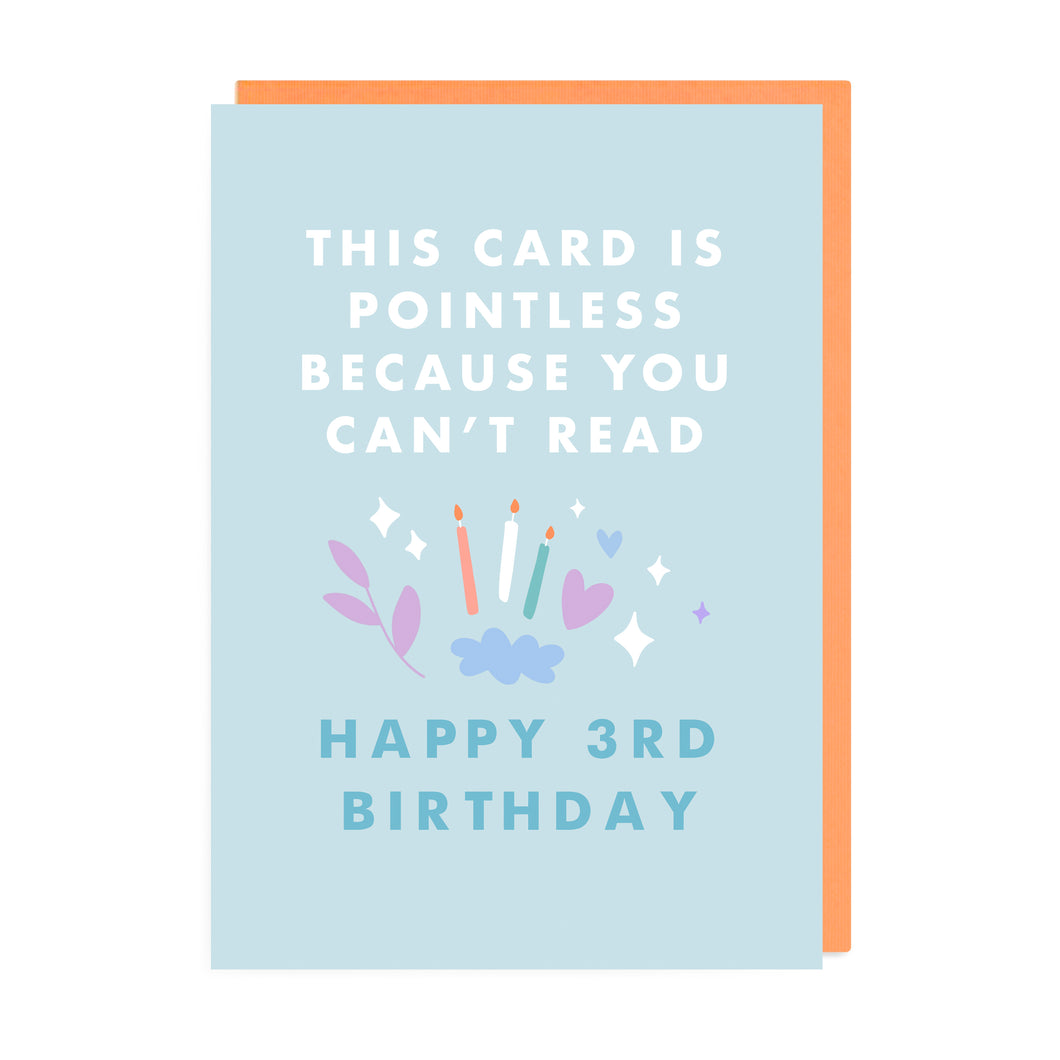 Pointless Third Birthday Card