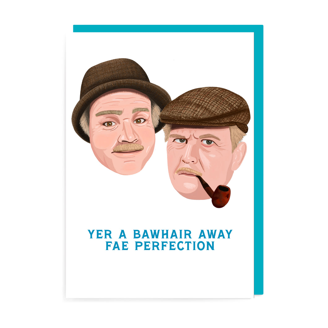 Jack and Victor Bawhair Card | Still Game