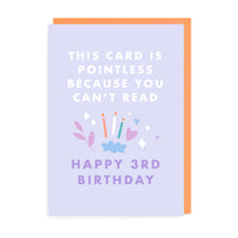 Load image into Gallery viewer, Pointless Second Birthday Card
