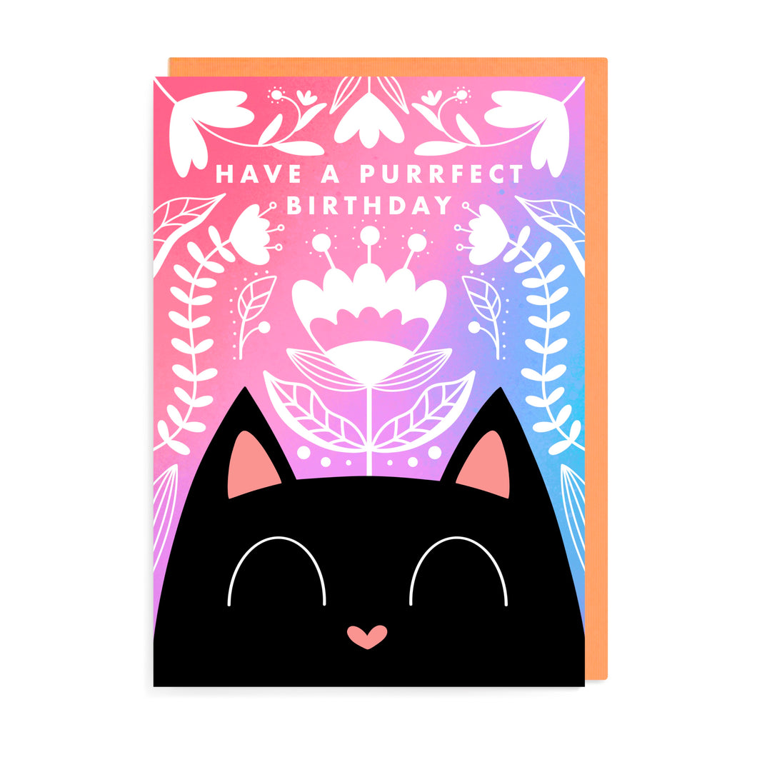 Purrfect Birthday Card | Lucky Black Cat